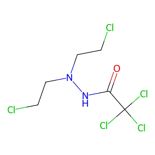 Acetic acid, trichloro-, 2,2-bis(2-chloroethyl)hydrazide structure