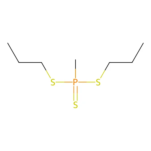 Phosphonotrithioic acid, methyl-, dipropyl ester structure