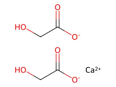 Glycolic acid, calcium salt structure