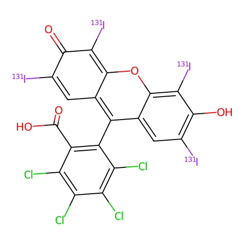 Rose bengal I-131 structure