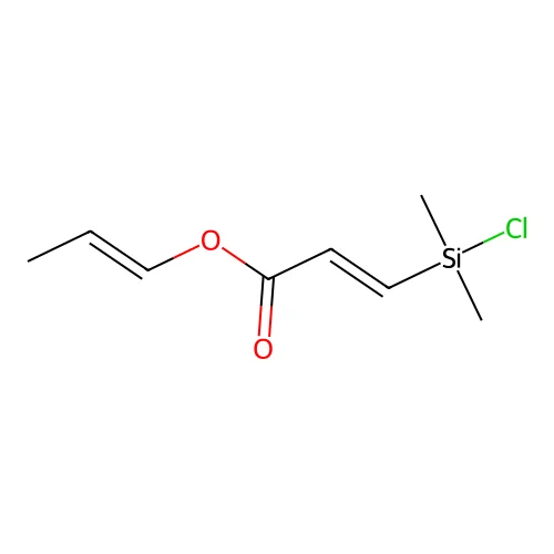 Prop-1-enyl 3-[chloro(dimethyl)silyl]prop-2-enoate structure