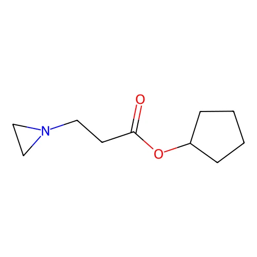 1-Aziridinepropionic acid, cyclopentyl ester structure